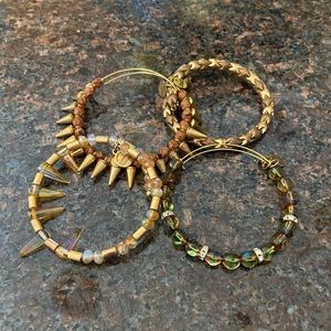 Alex and Ani Bracelets - goldtone - All 4 bracelets for $65